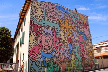 Il Murales di Keith Haring a Pisa