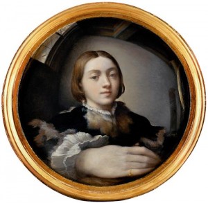 l'Autoritratto allo specchio del Parmigianino