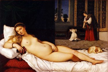 La Venere d'Urbino nella Sala di Tiziano