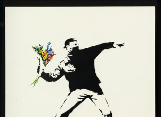 Banksy, Love is in the air (flower trower) 2003 cm. 90 x 90_0020